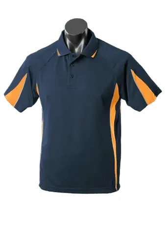 Aussie Pacific Men's Eureka Polo Shirt 1304 Casual Wear Aussie Pacific Navy/Gold/Ashe S